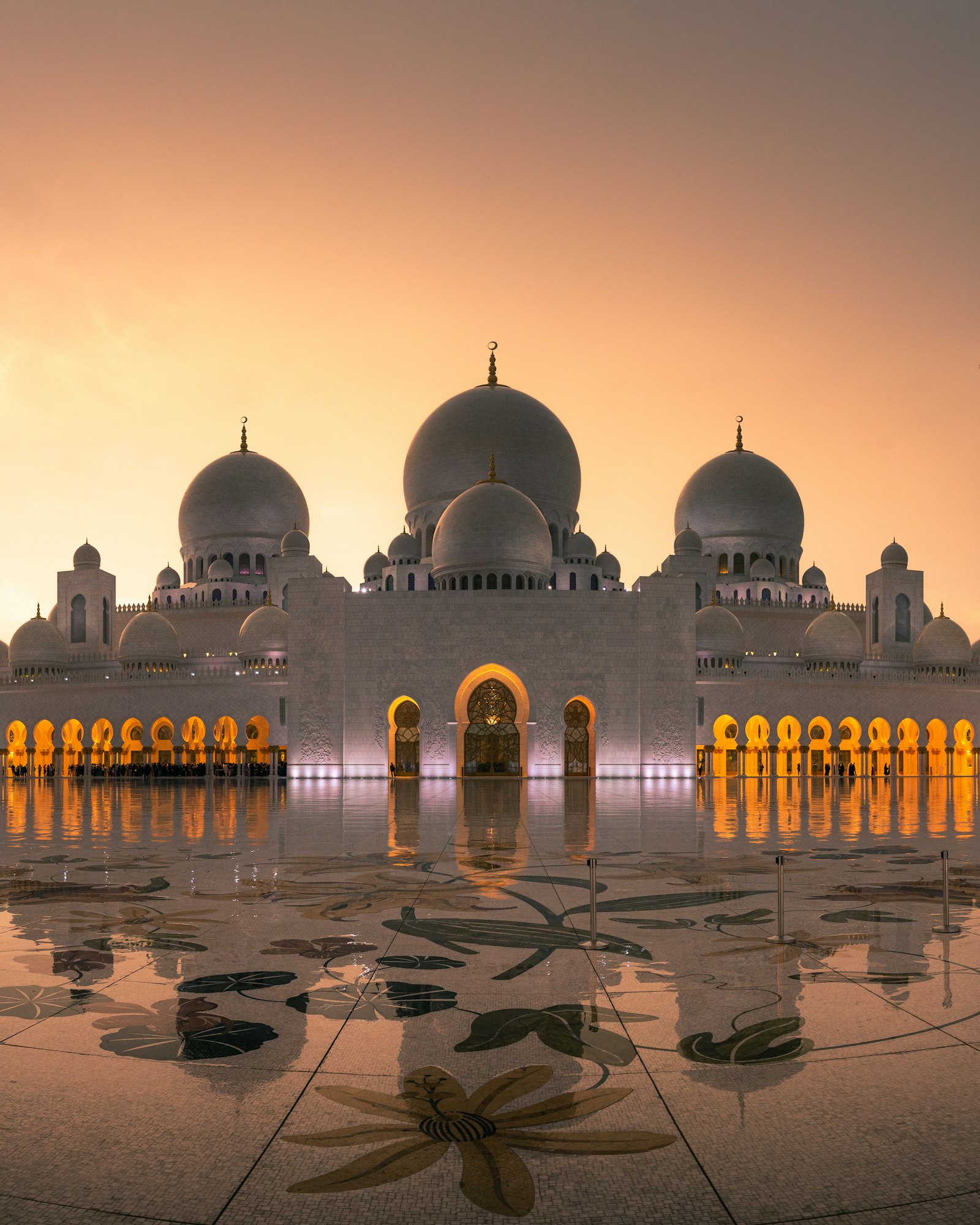 Mosque courtyard on a ziyarat journey